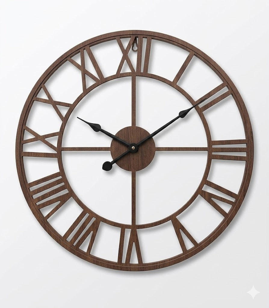 Shukriah Roman Wooden Wall Clock