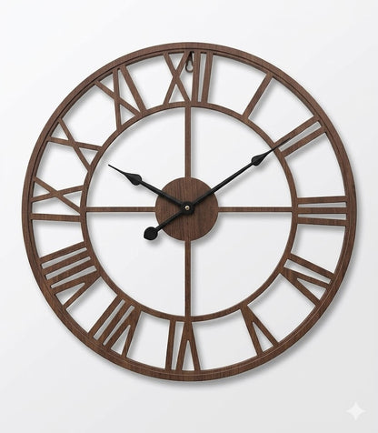Shukriah Roman Wooden Wall Clock