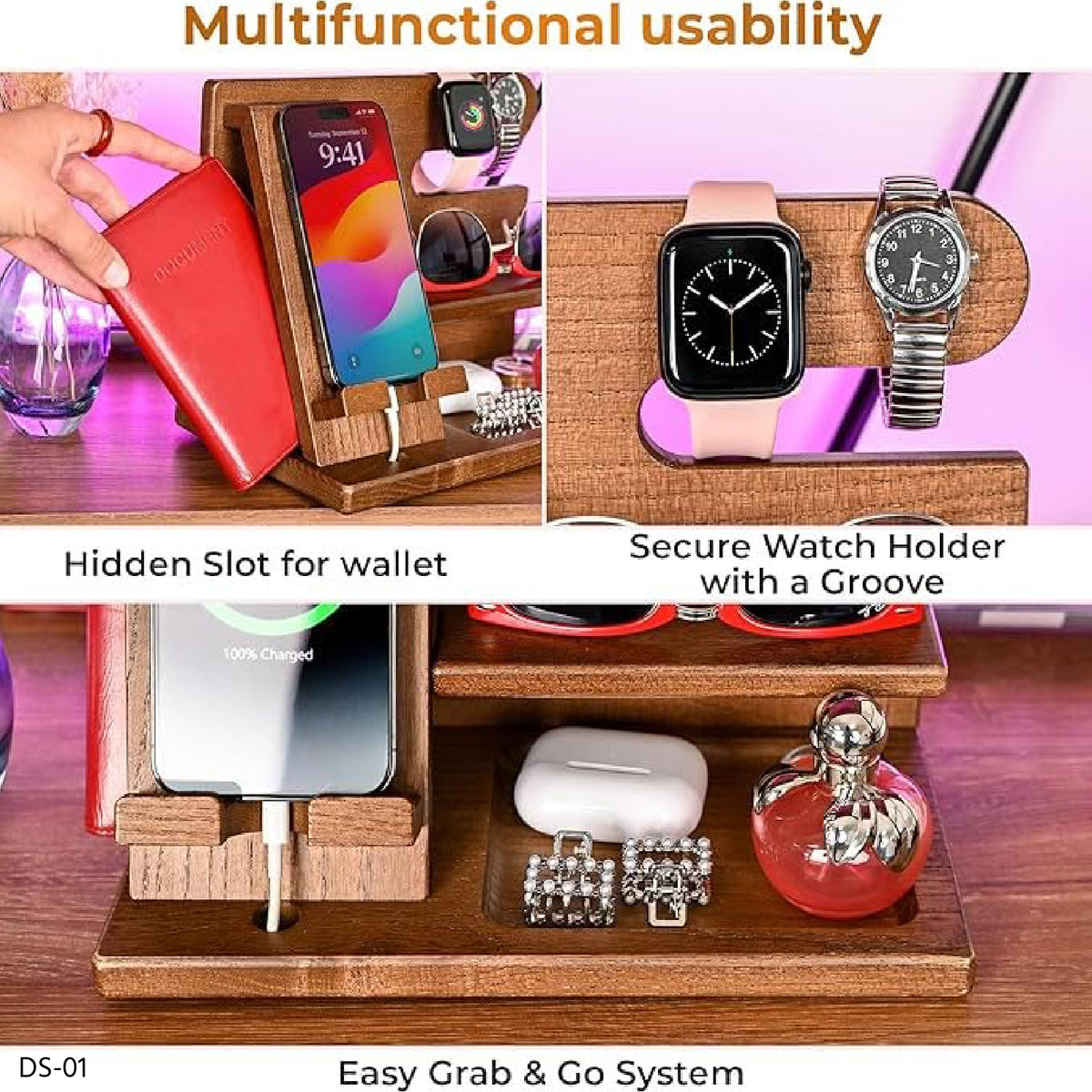 Shukriah Wooden Docking Station-DS-01