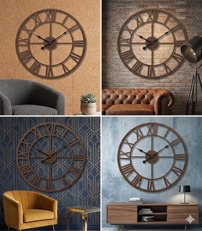 Shukriah Roman Wooden Wall Clock